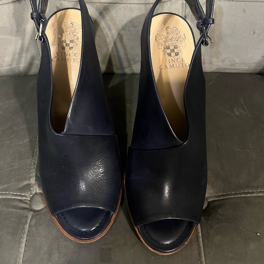 Vince Camuto Women's Black Peep-Toe Shoes